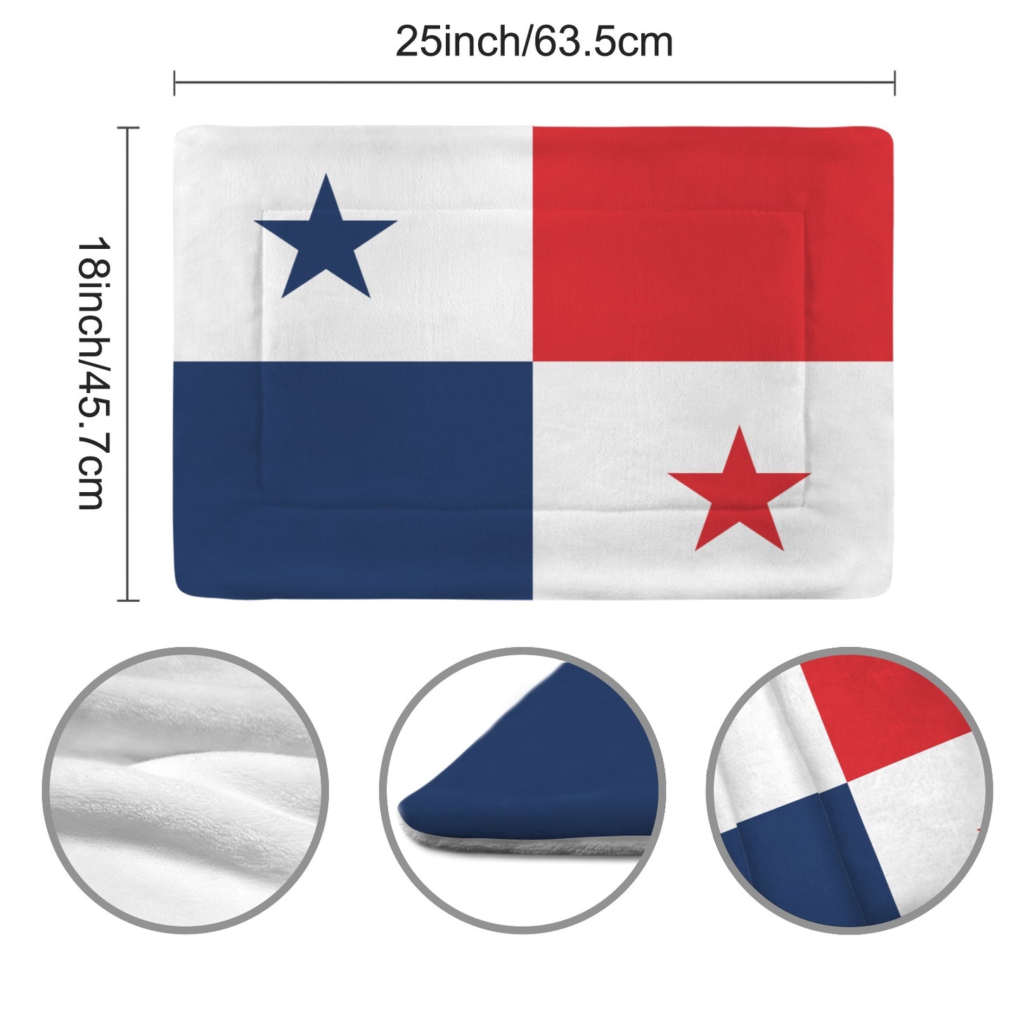 Panama Flag Inspired Pet Mat 25x18inch (Made in the USA)