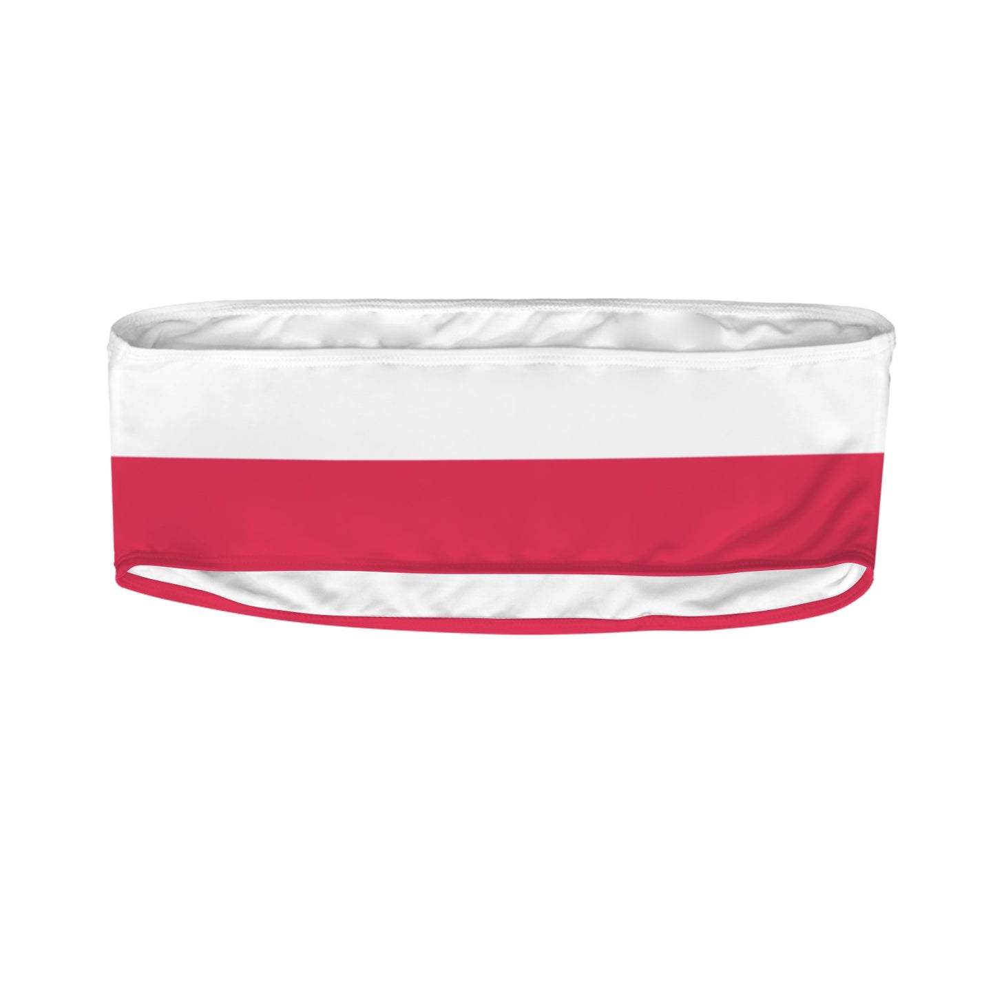 Poland Flag Inspired Bandeau Tube Bikini Top