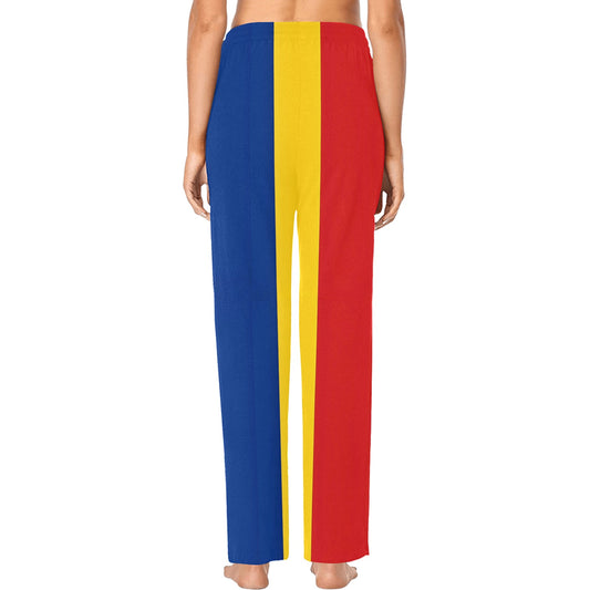 Romania Flag Women's Pajama Trousers Made in the USA