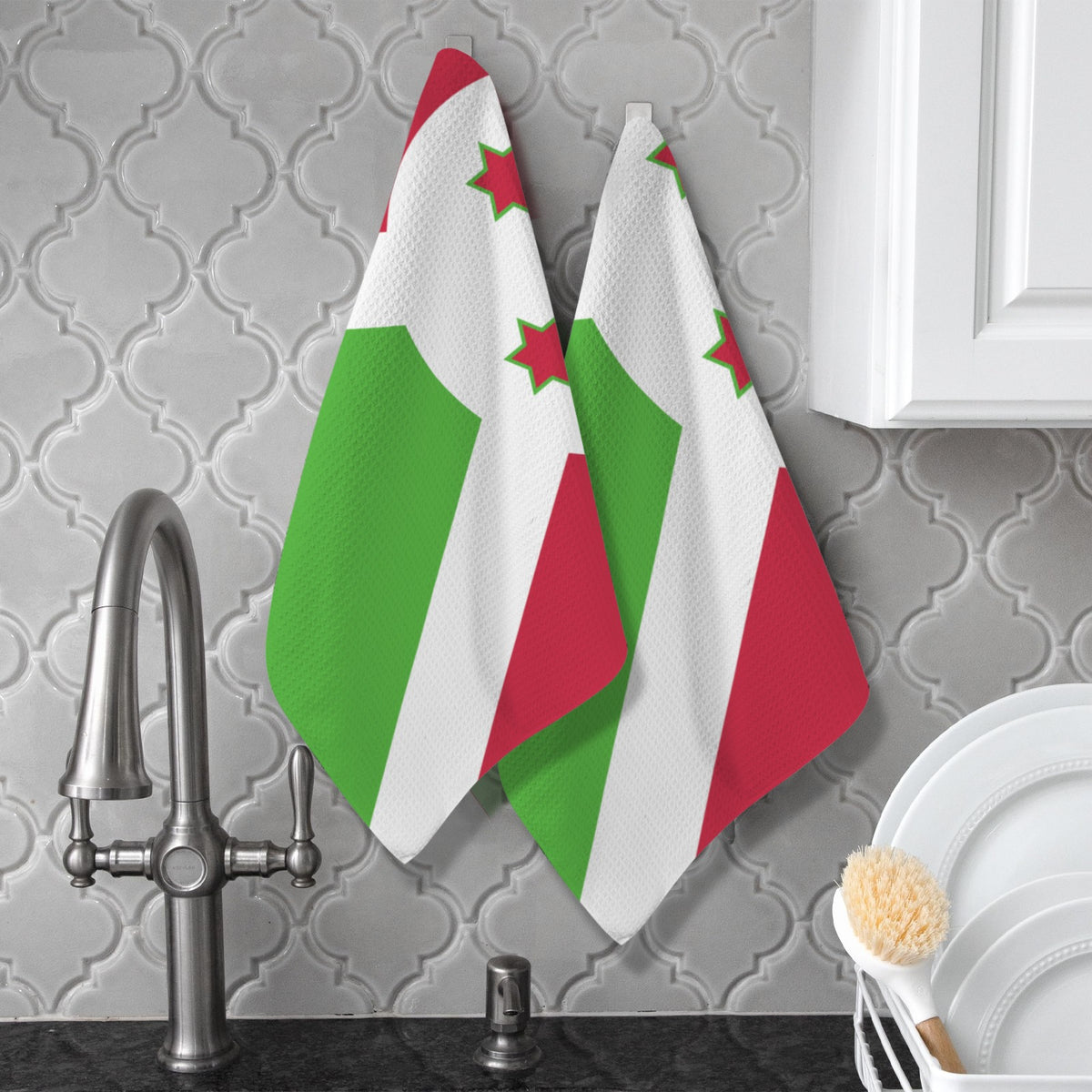 Buruindi Flag Inspired Kitchen Towel 40X60cm (Pack of 2) | Printed In the USA