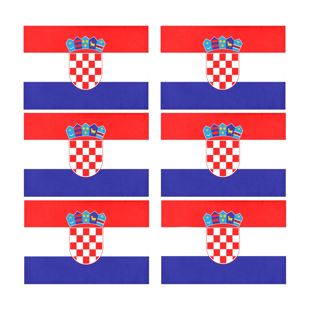 Croatia Flag Placemats 12" x 18" (Set of 6)