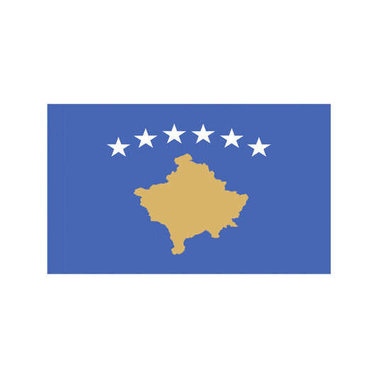 Blue flag with gold shape, six stars, Luv My Flag.