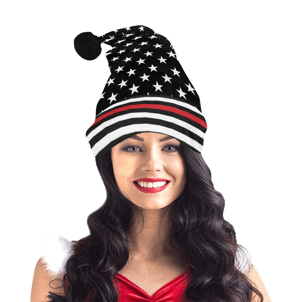 Thin Red Line Flag Christmas Santa Hat