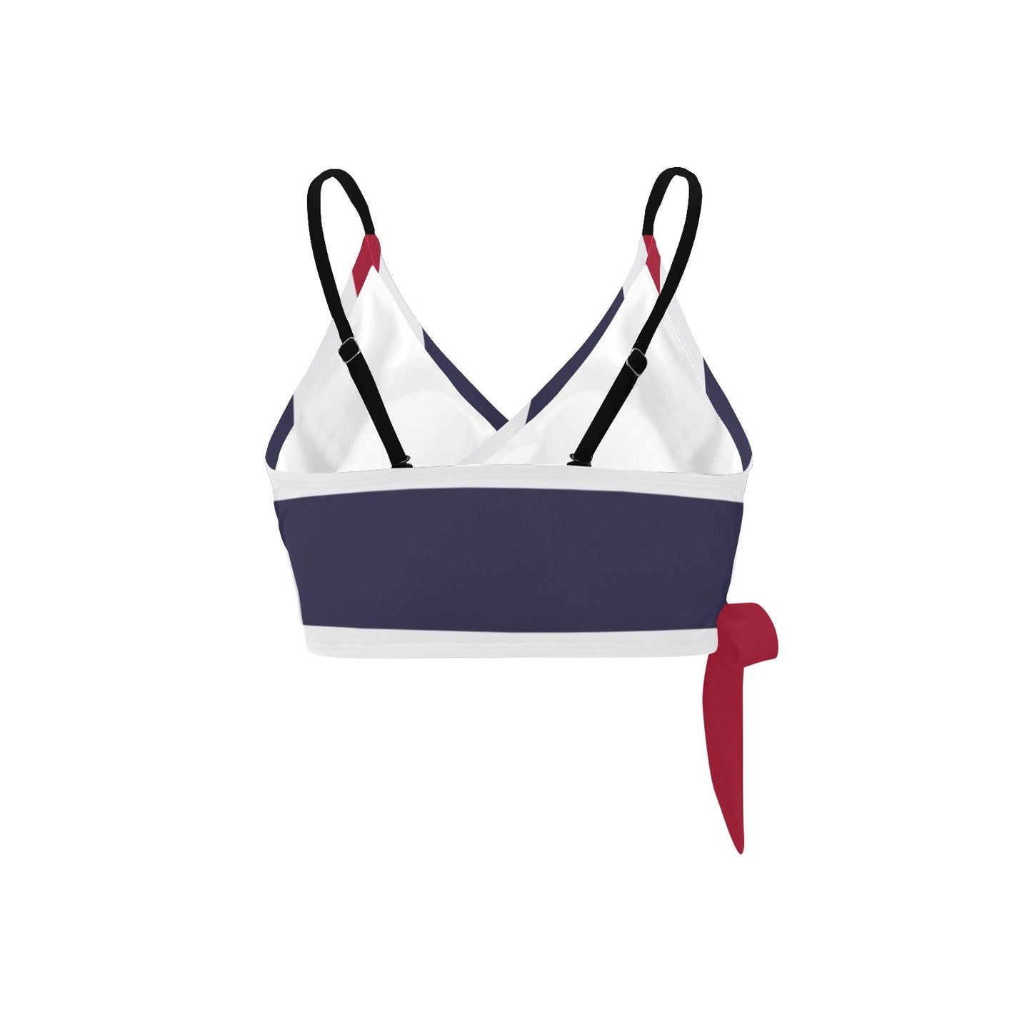 Thailand Flag Inspired Knot Side Bikini Top