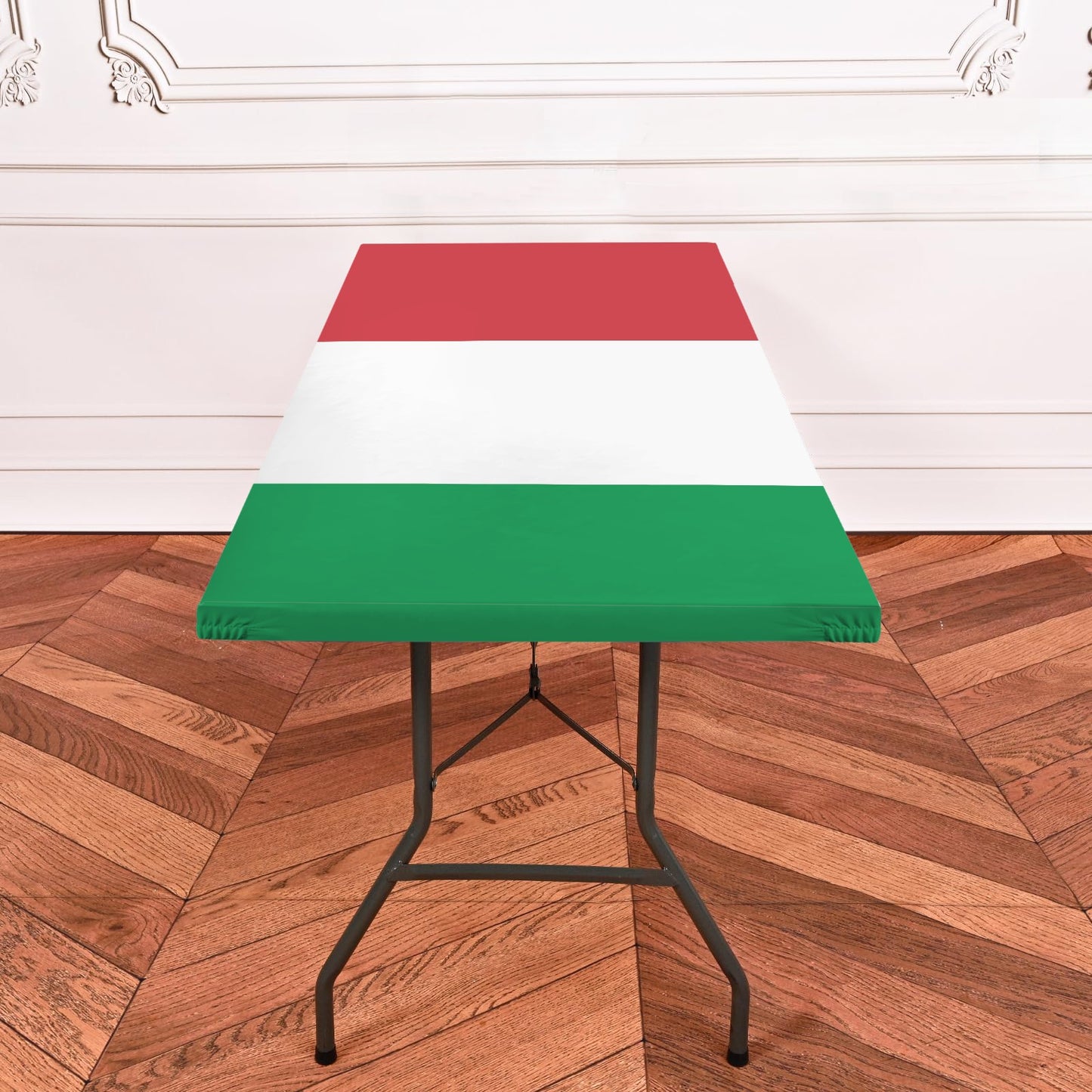 Italy Flag Inspired Custom Elastic Fitted Tablecloth 72x30 inch (Made in the USA)