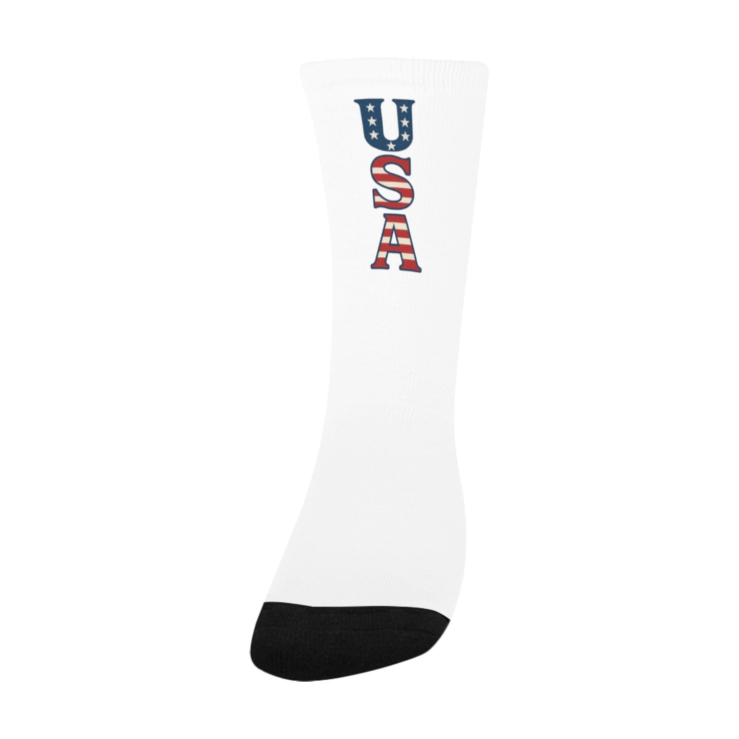 USA/American Flag Inspired "USA" Kid's Custom Socks (Made in the USA)