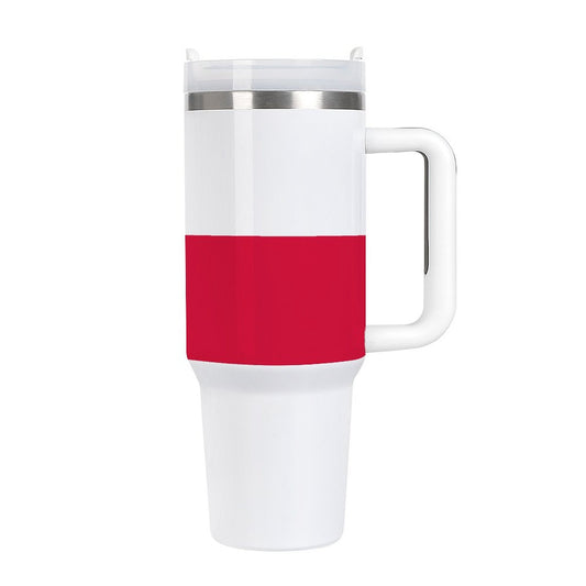 Poland Flag tumbler with handle.