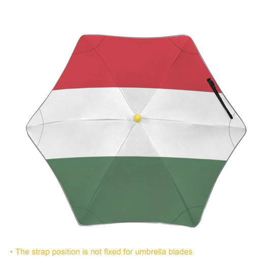 Hungary Flag Inspired Kids Safe Round Corner Umbrella