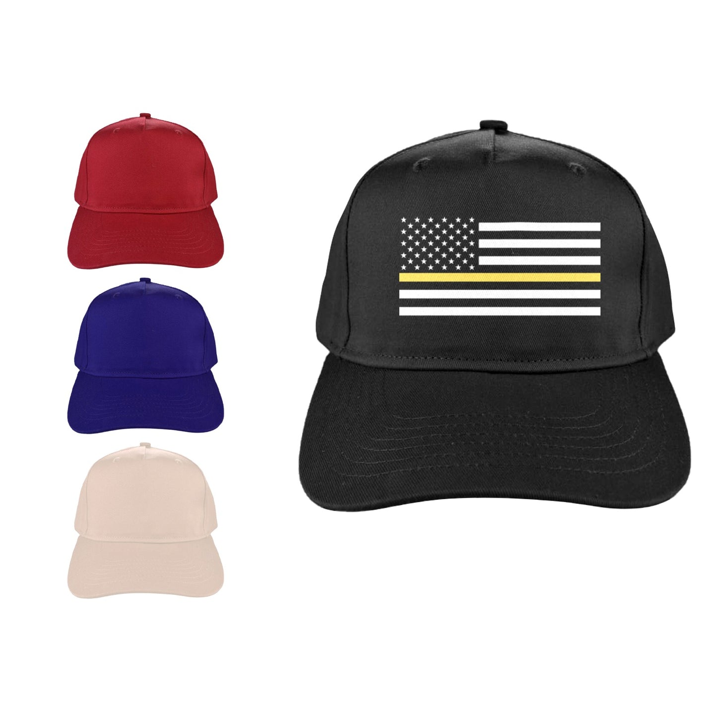 Thin Gold Line Flag Baseball Cap (Made in USA)