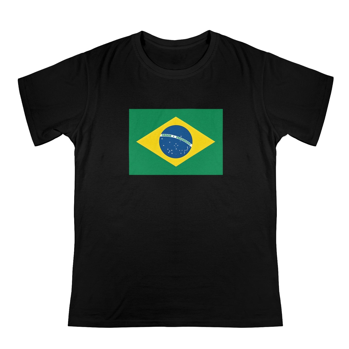Brazil Flag Inspired Men's Heavy Cotton T-Shirt (Made in the USA)