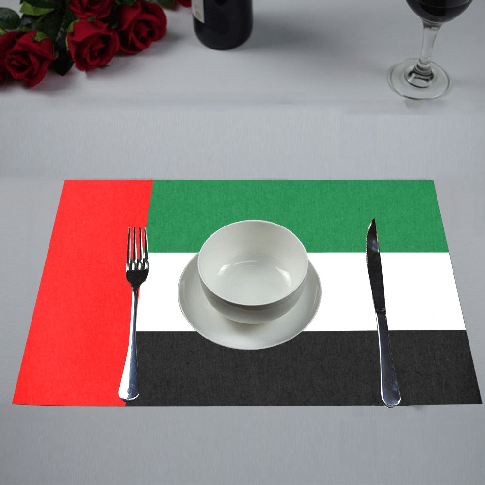 United Arab Emirates Flag Placemats 12" x 18" (Set of 6)
