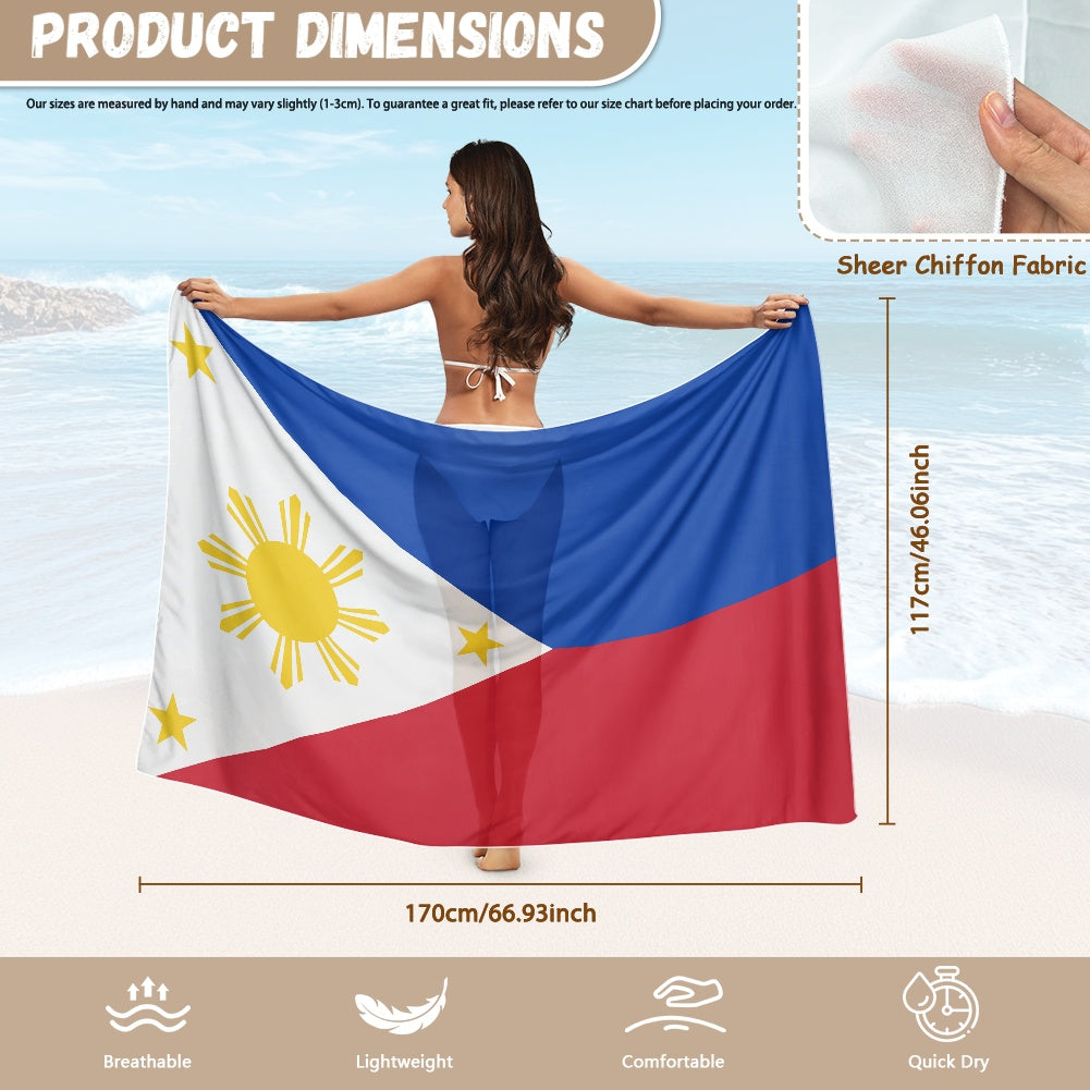 Philippines Flag Inspired Bikini Cover-Up