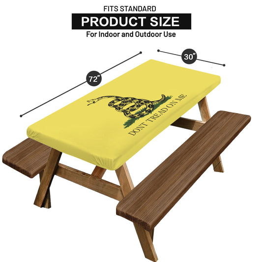 Gadsden Flag Picnic Table Cover (72" x 30") (Made in the USA)