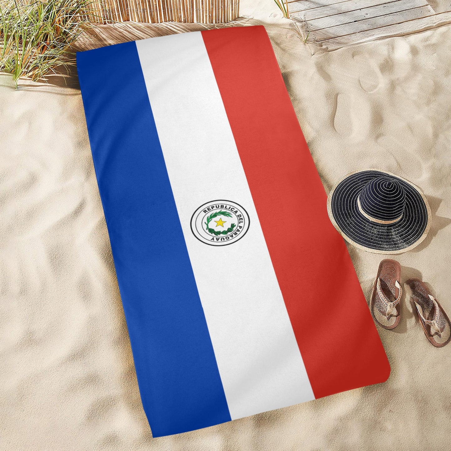 Paraguay Flag Beach Towel 31"x71" (Made in USA)