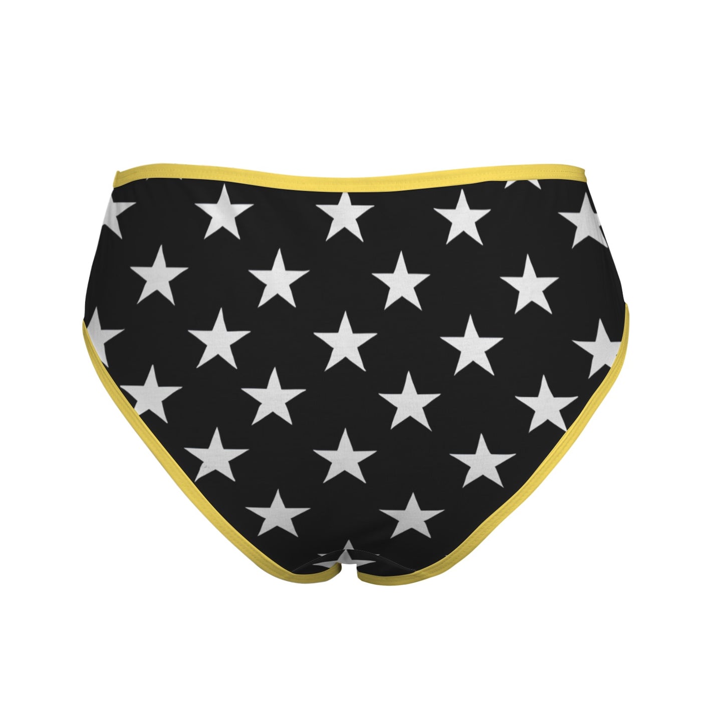 Thin Gold Line Flag Inspired Women's High Waisted Brief