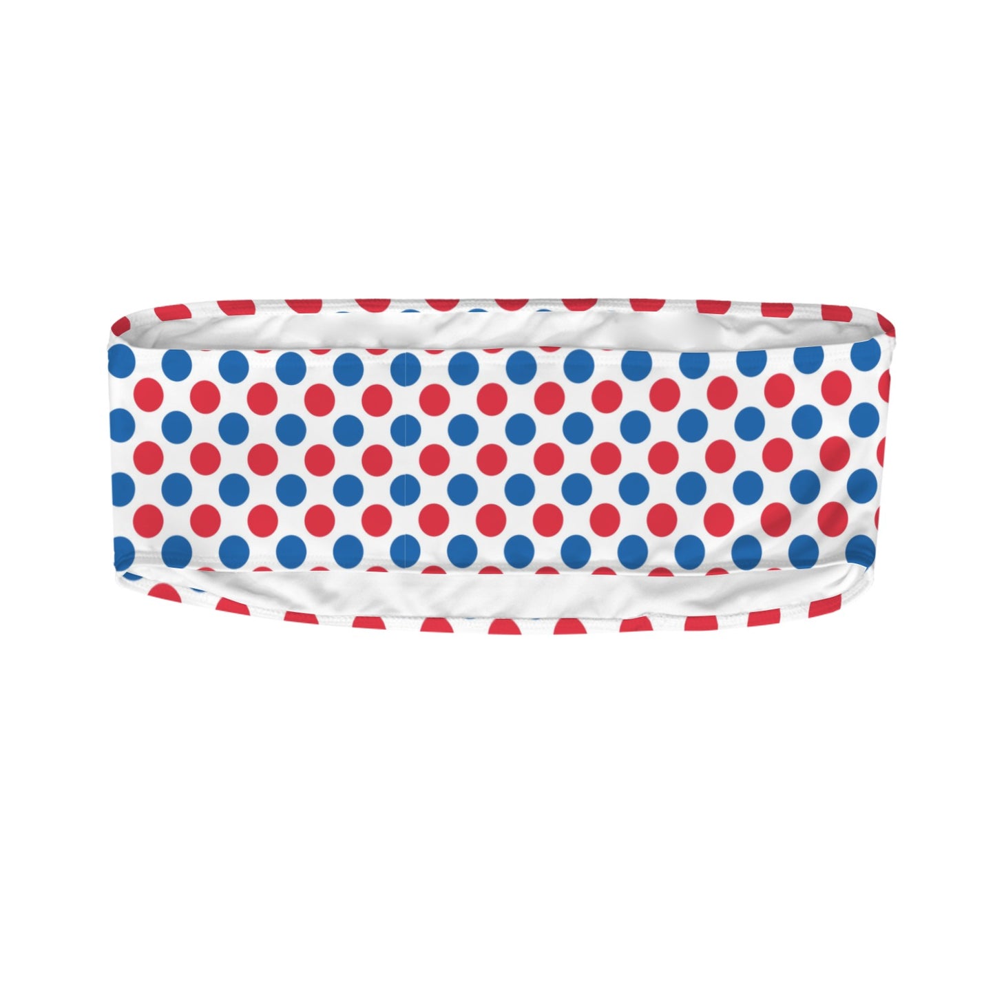 USA/American Flag Inspired Polka Dot Pattern Flag Inspired Bandeau Tube Bikini Top