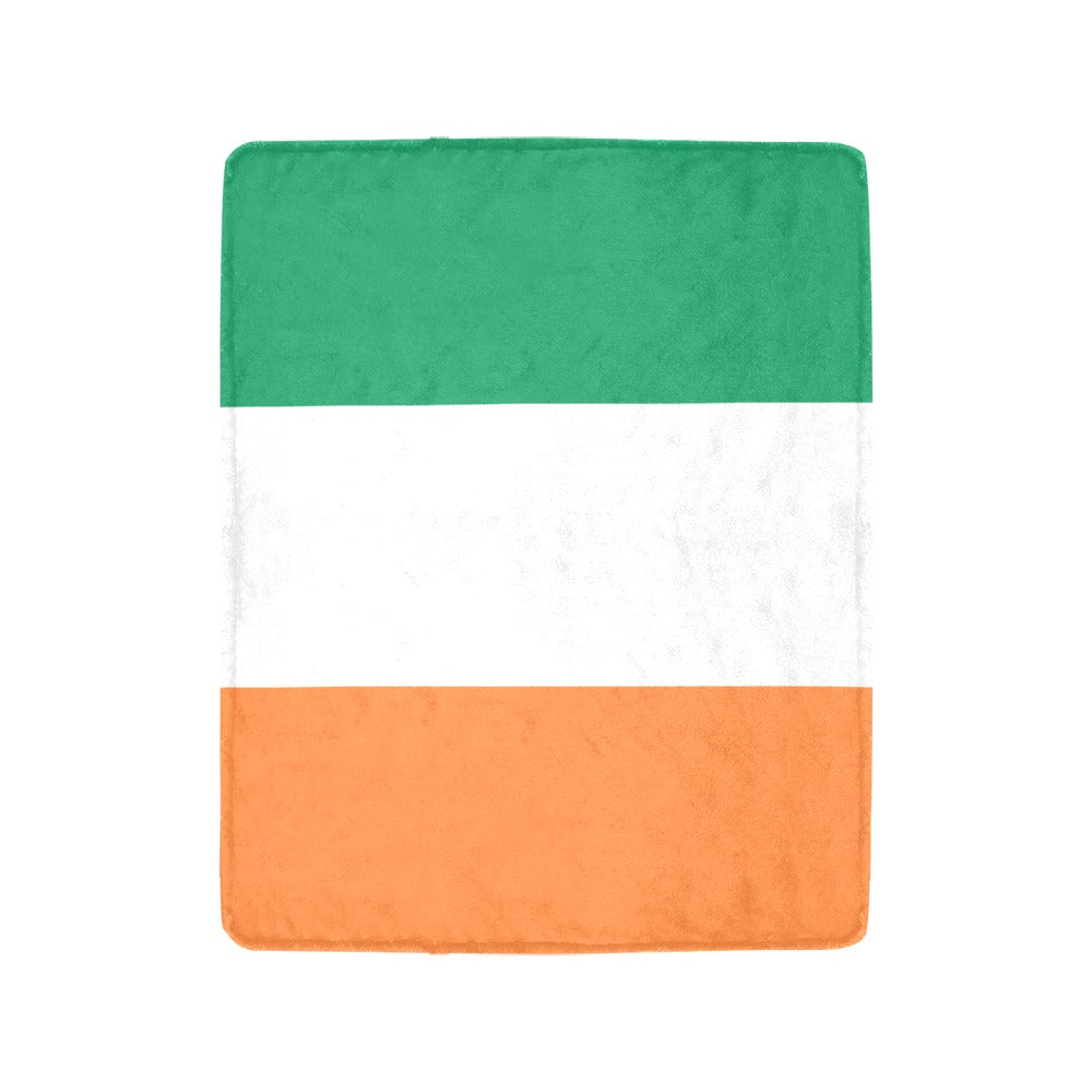 Luv My Flag blanket with Irish flag design colors.