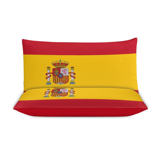 Spain Flag Inspired 3-Piece Bedding Set (1 Duvet Cover + 2 Pillow Shams) – 102"×90"