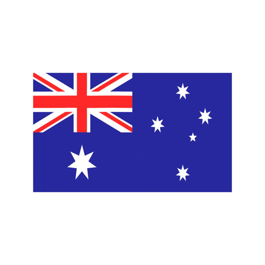 Australian flag by Luv My Flag, blue with stars.