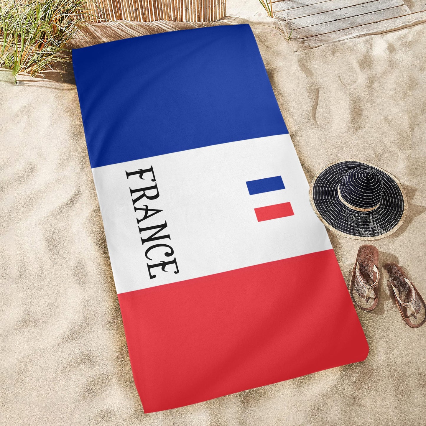 France Flag Beach Towel 31"x71" (Made in USA)