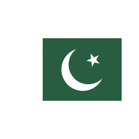 Flag of Pakistan with crescent, star; Luv My Flag.
