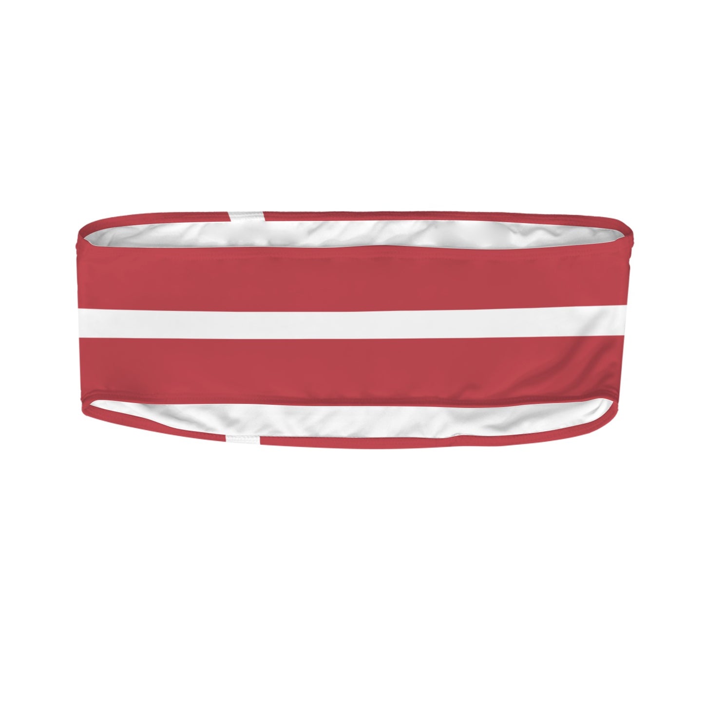 Denmark Flag Inspired Bandeau Tube Bikini Top
