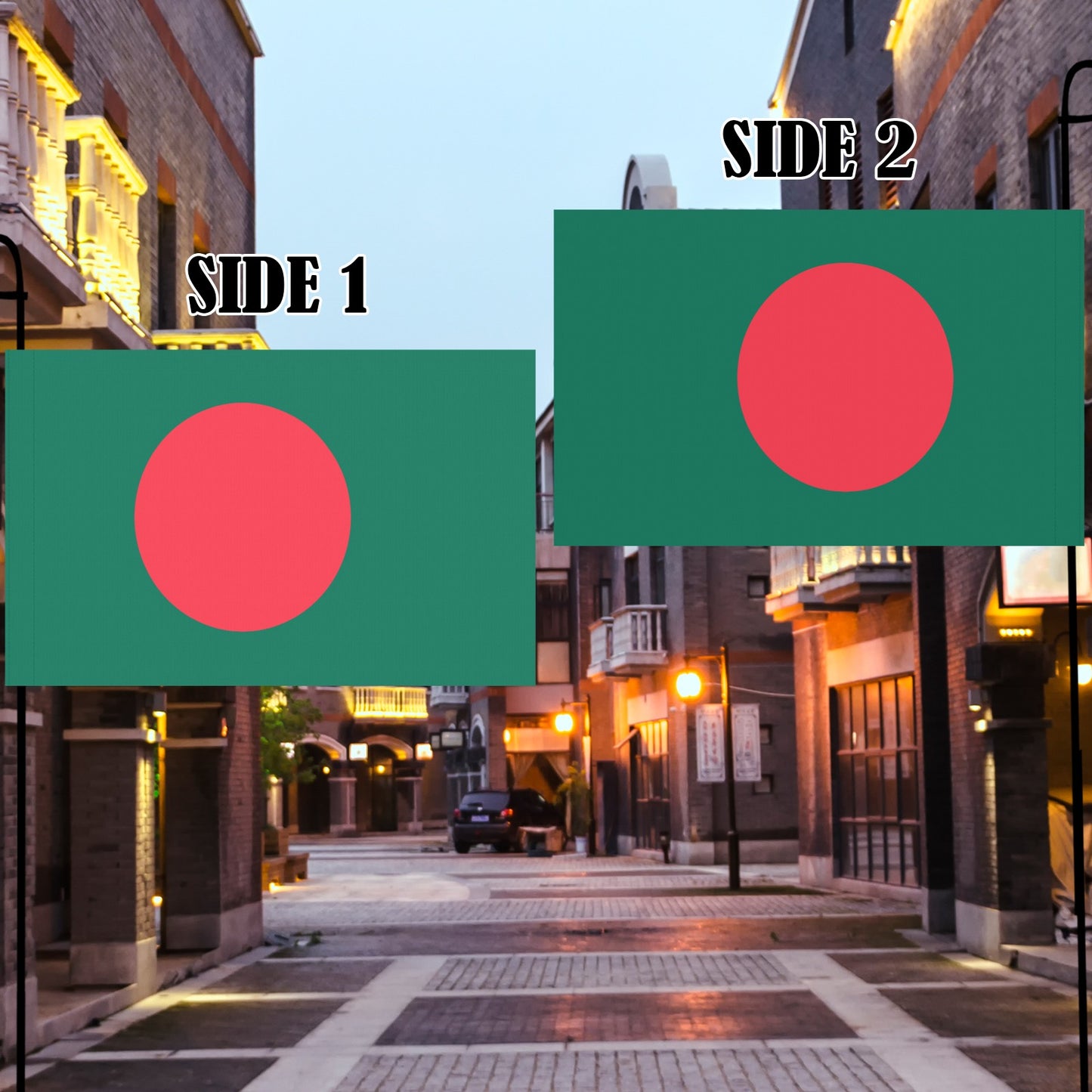 Two Bangladesh flags displayed, brand: Luv My Flag.