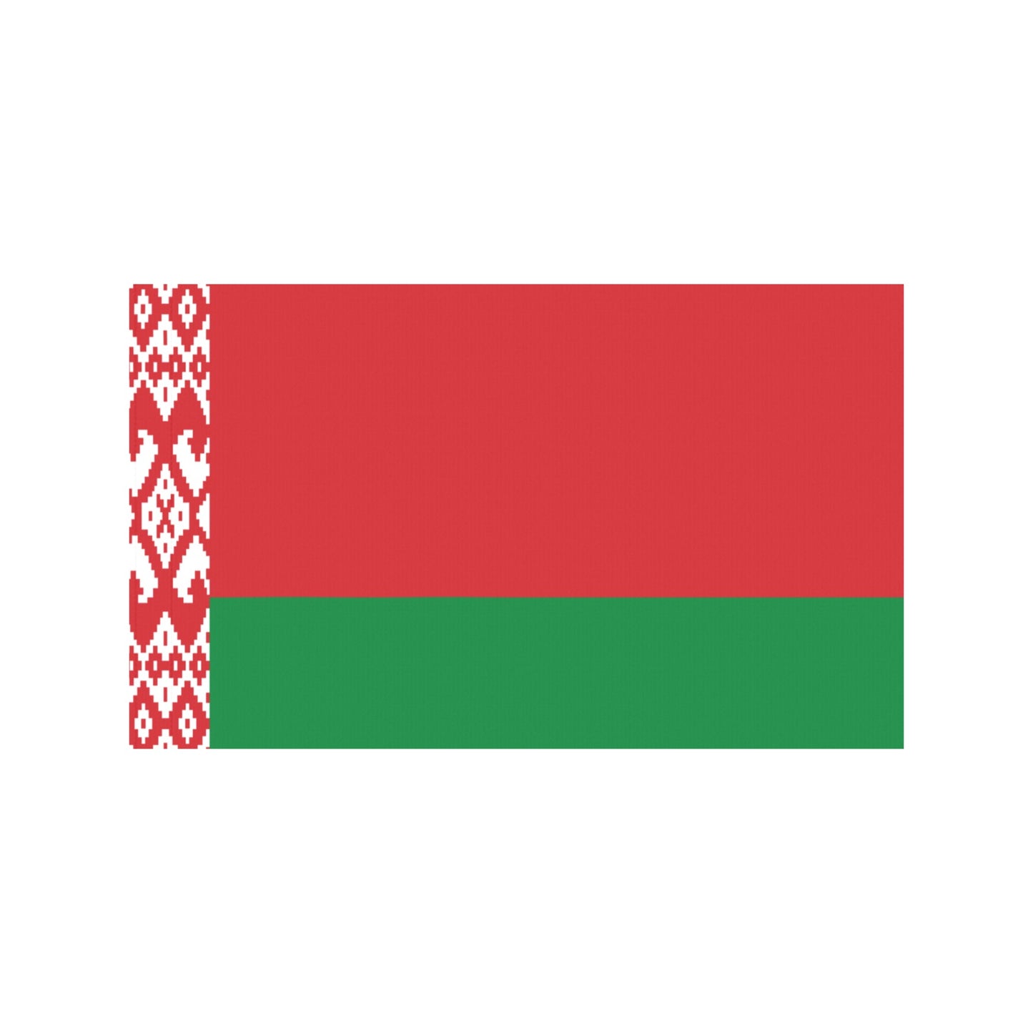 Belarusian flag by Luv My Flag, red and green stripes.