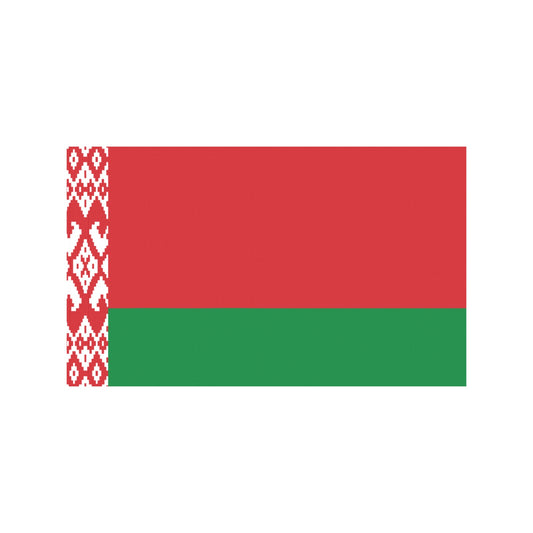 Belarusian flag by Luv My Flag, red and green stripes.