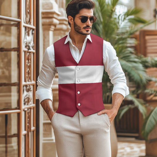 Latvia Flag Suit vest jacket