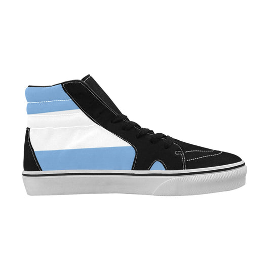 Argentina Flag Inspired Men's High Top Canvas Shoes