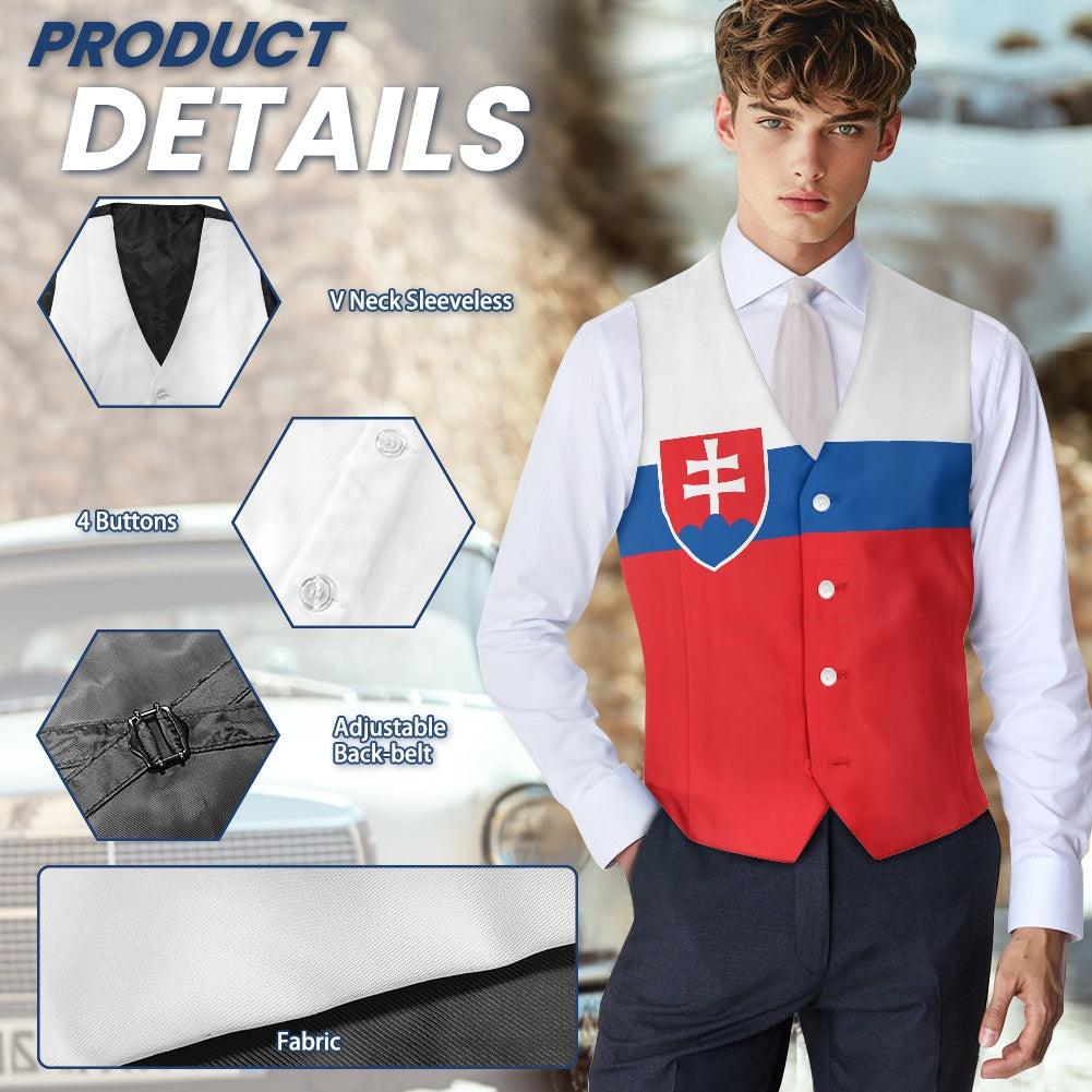 Slovakia Flag Suit vest jacket