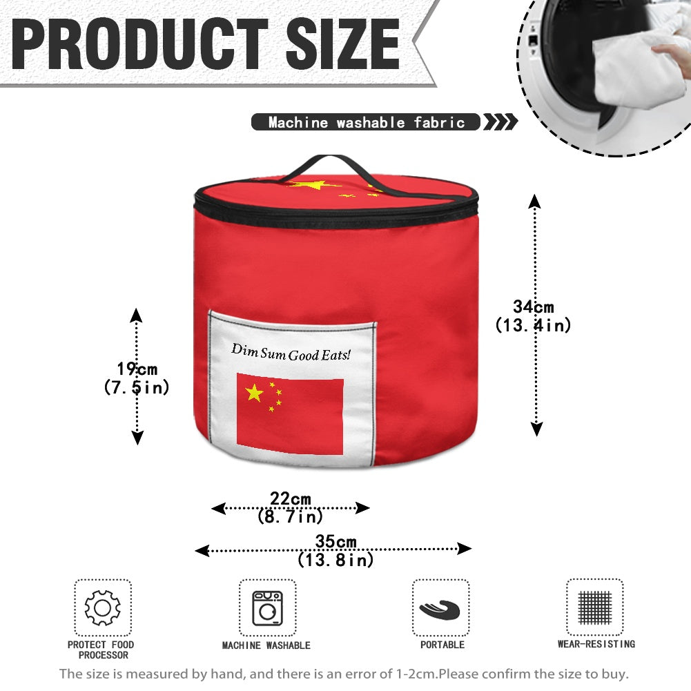 China Flag Inspired "DIM SUM GOOD EARTS!" Electric Pressure Cooker Insulation Bag
