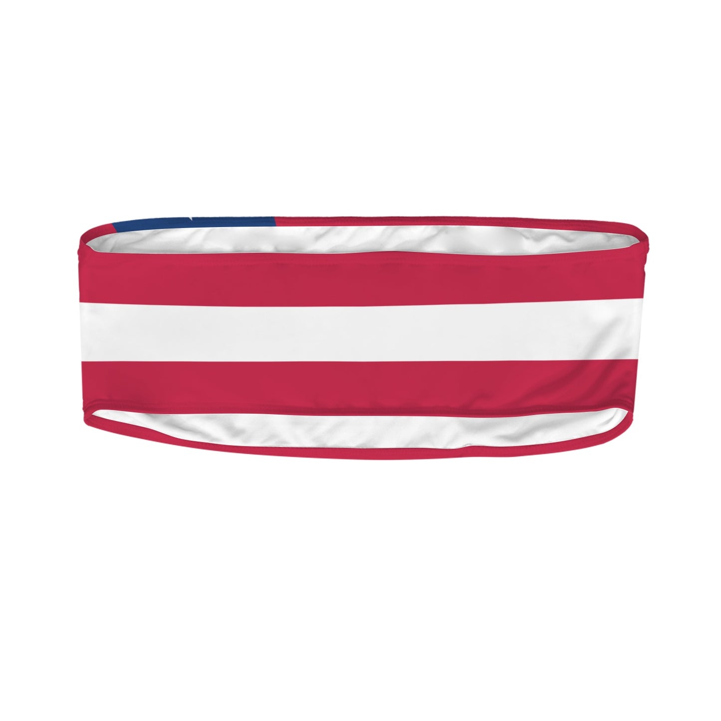 Confederate States Stars and Bars Flag Inspired Chest Wrap Bikini Top (Model S36)