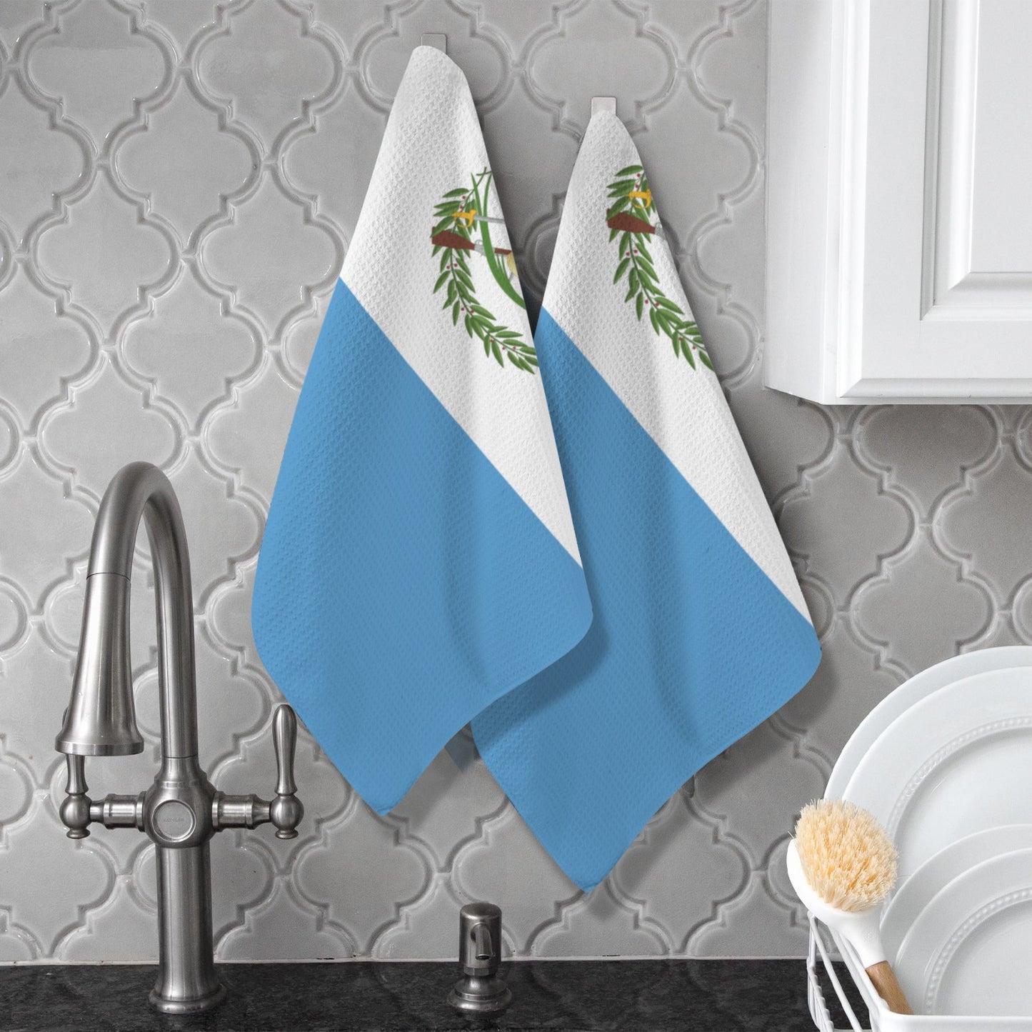 Guatamala Flag Inspired Kitchen Towel 40X60cm (Pack of 2) (Made in the USA)
