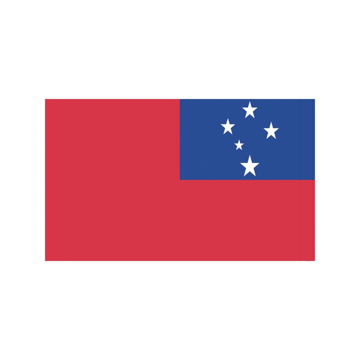 Red and blue Samoa flag with stars, by Luv My Flag.