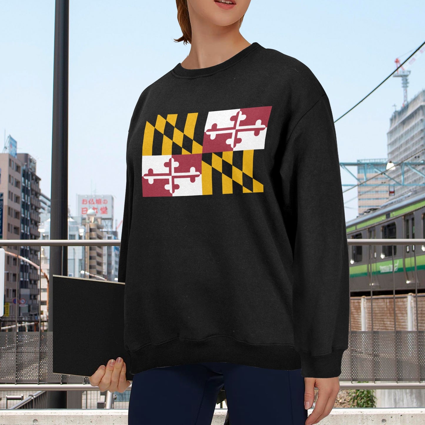 Maryland Flag Unisex Fleece Sweatshirt (Made in the USA)