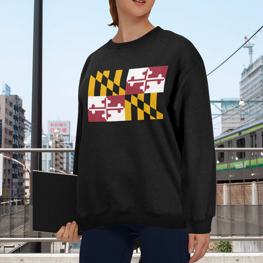 Maryland Flag Unisex Fleece Sweatshirt (Made in the USA)