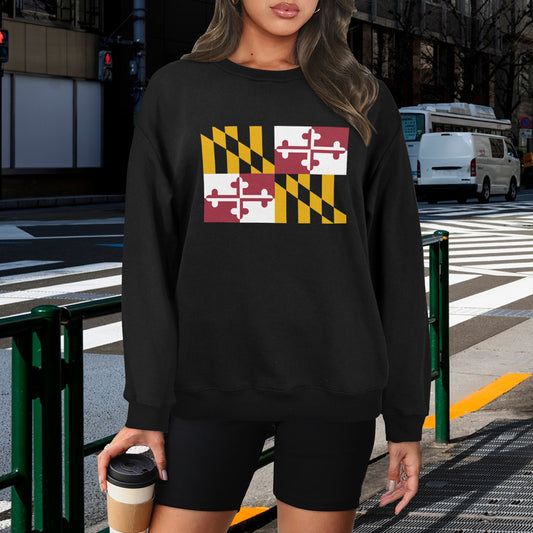Maryland Flag Unisex Fleece Sweatshirt (Made in the USA)