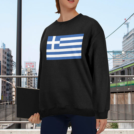 Greece Flag Unisex Fleece Sweatshirt (Made in the USA)