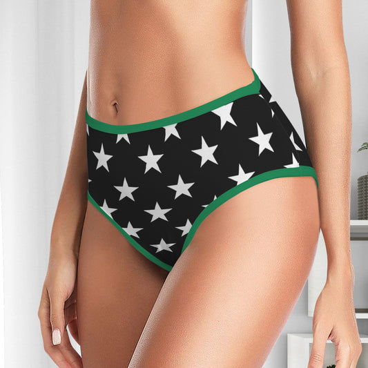Thin Green Line Flag Inspired Women's High Waisted Brief