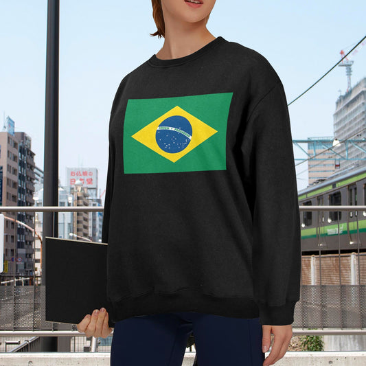 Brazil Flag Unisex Fleece Sweatshirt (Made in the USA)