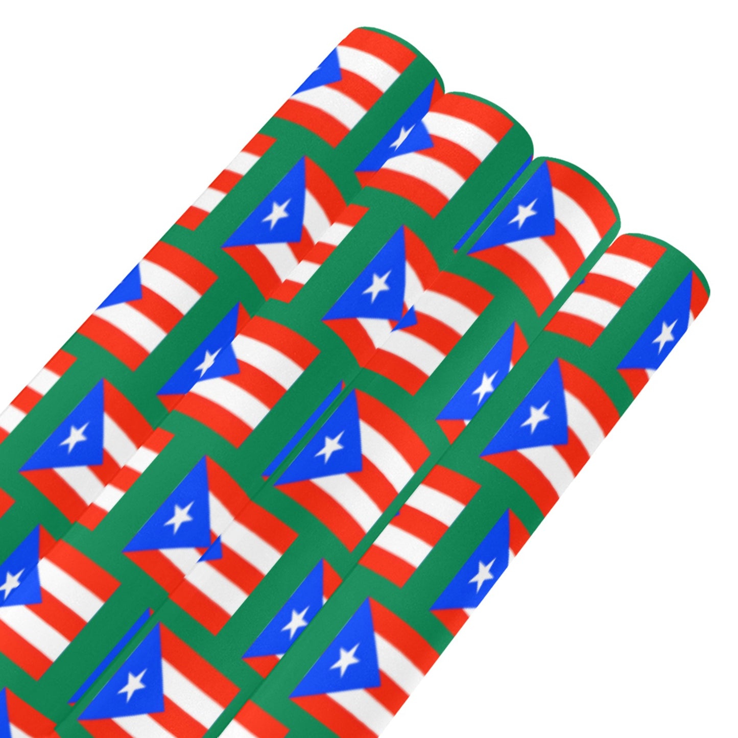 Puerto Rico Flag Custom Gift Wrapping Paper 58"x 22.5" (4 Rolls)