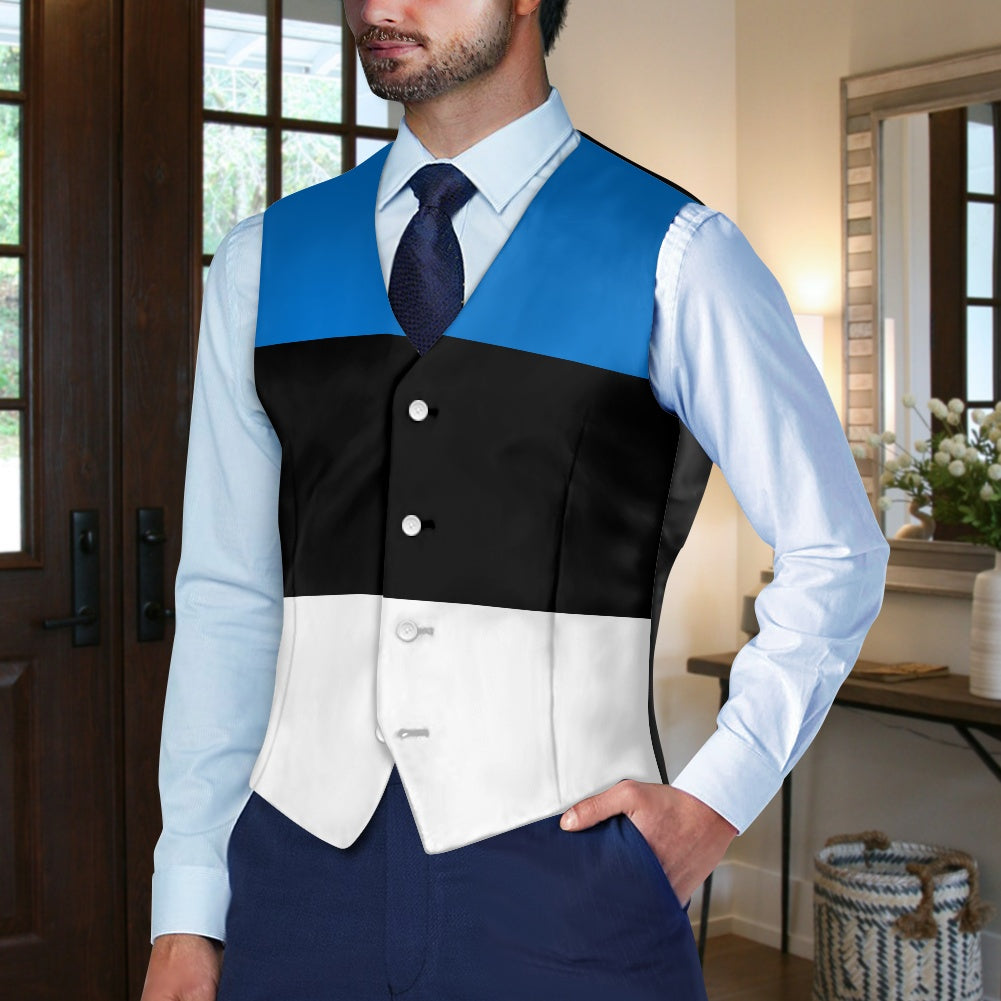 Estonia Flag Suit vest jacket