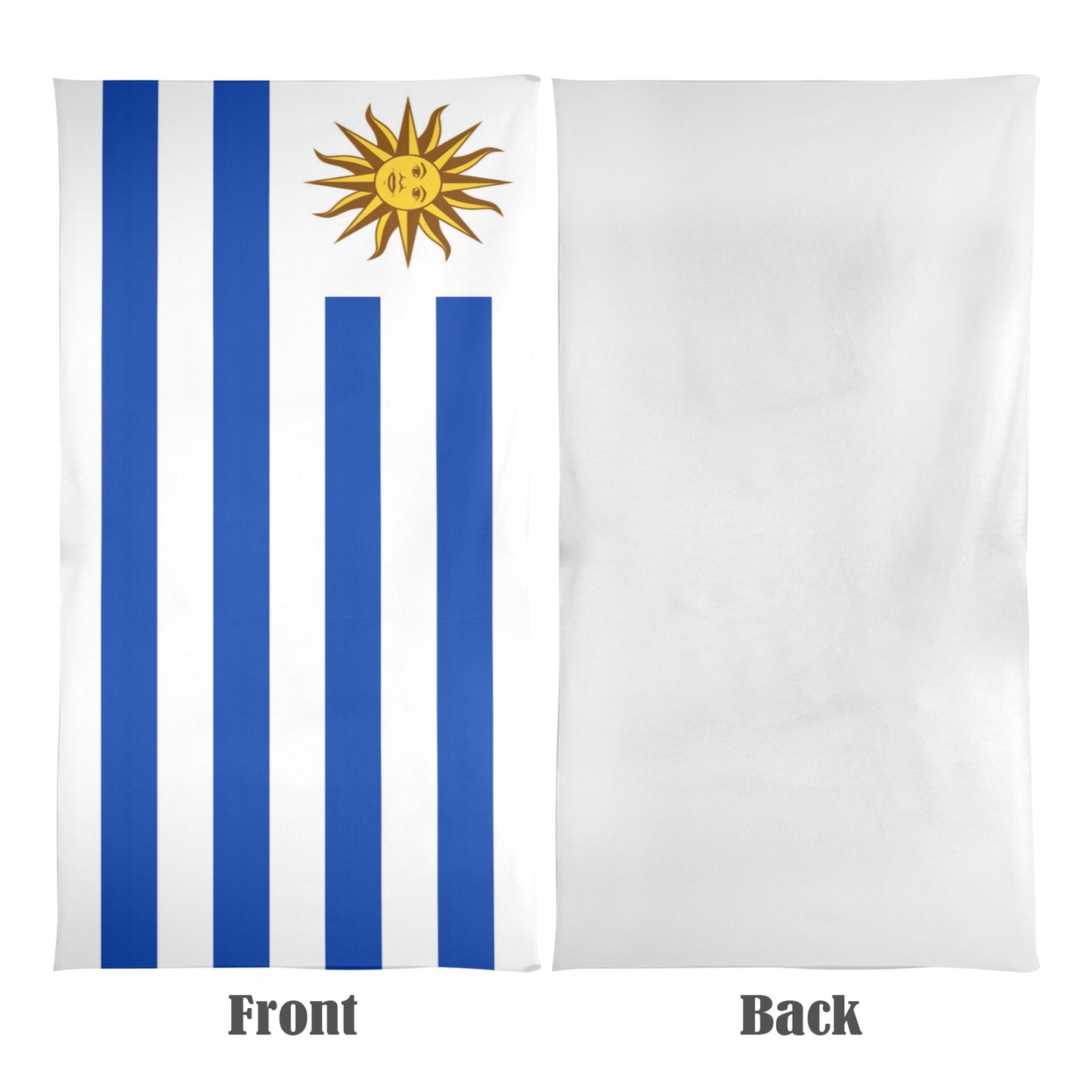 Uruguay Flag Beach Towel 31"x71" (Made in USA)