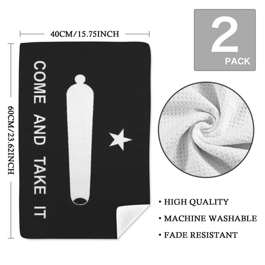 Come and Take It Flag Inspired Kitchen Towel 40X60cm (Pack of 2) (Made in the USA)