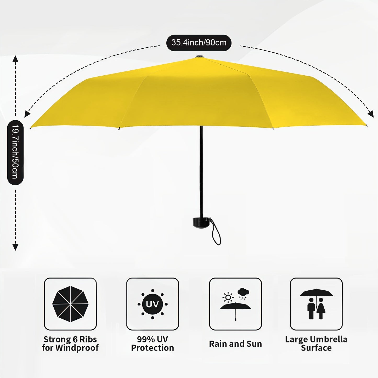 Ukraine Flag Inspired Mini Compact Umbrella