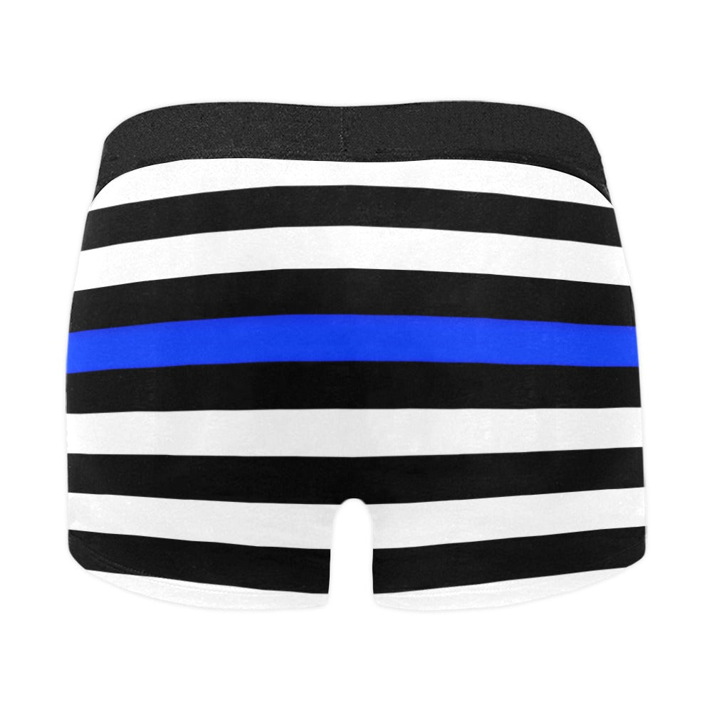 Thin Blue Line Flag Inspired Mens Boxer Briefs Made in the USA