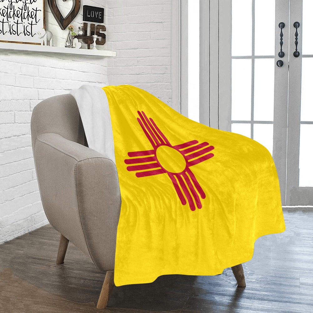 Cozy blanket with Zia symbol, by Luv My Flag.