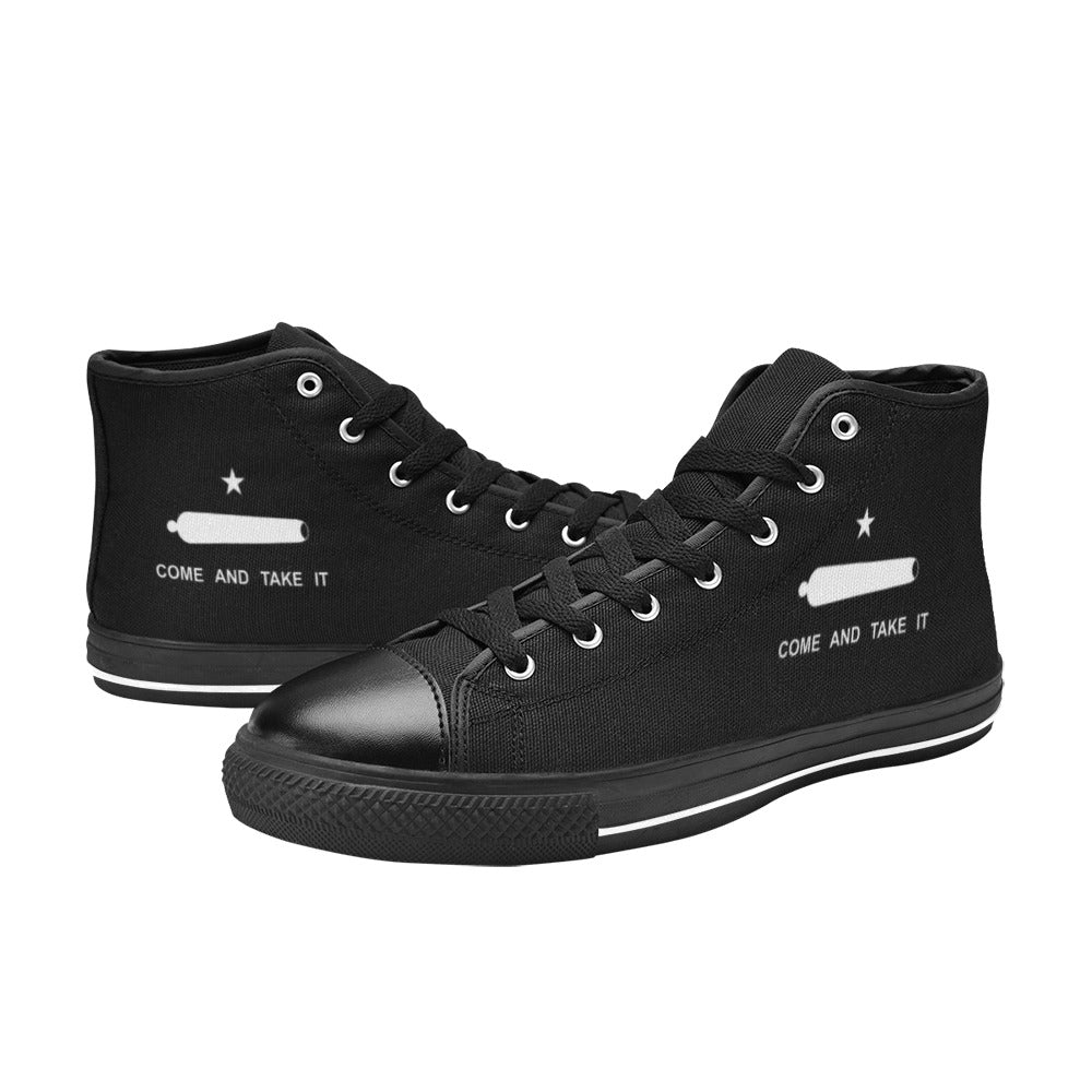Come and Take It Flag Mens High Top Canvas Shoes